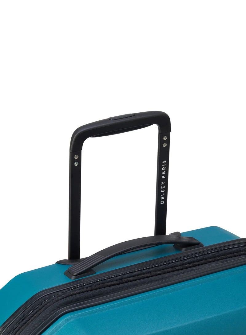 DELSEY Paris Anvers 65 Cm Medium Expandable 4-Double-Wheeled Cabin Suitcase Trolley - Teal Blue - Image 5